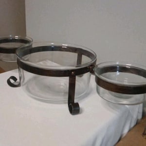 BirdRock Home Glass Chip N' Dip Serving Bowl Set