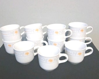 Corelle Corningware - Apricot Grove - Set of 11 Mugs Cups Retired Discontinued