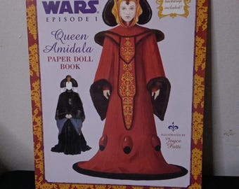 1999 Paper Doll Book Star Wars Queen Amidala  Pristeen Condition