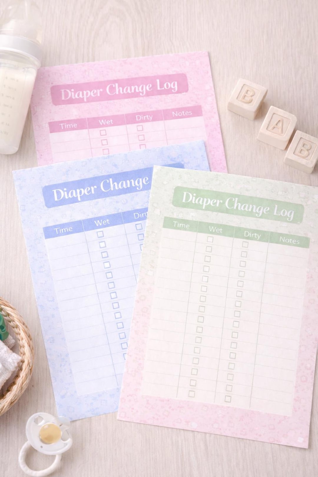 Baby Diaper Change Log Printable | Newborn Tracker (instant Download ...
