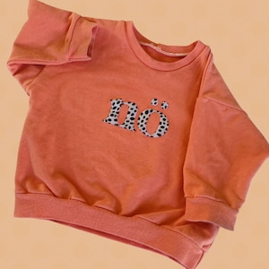 Babytröja tillverkad av mjukt ekologiskt sweatshirttyg | Handgjord babytröja med högkvalitativ flocklapp | Babypresent