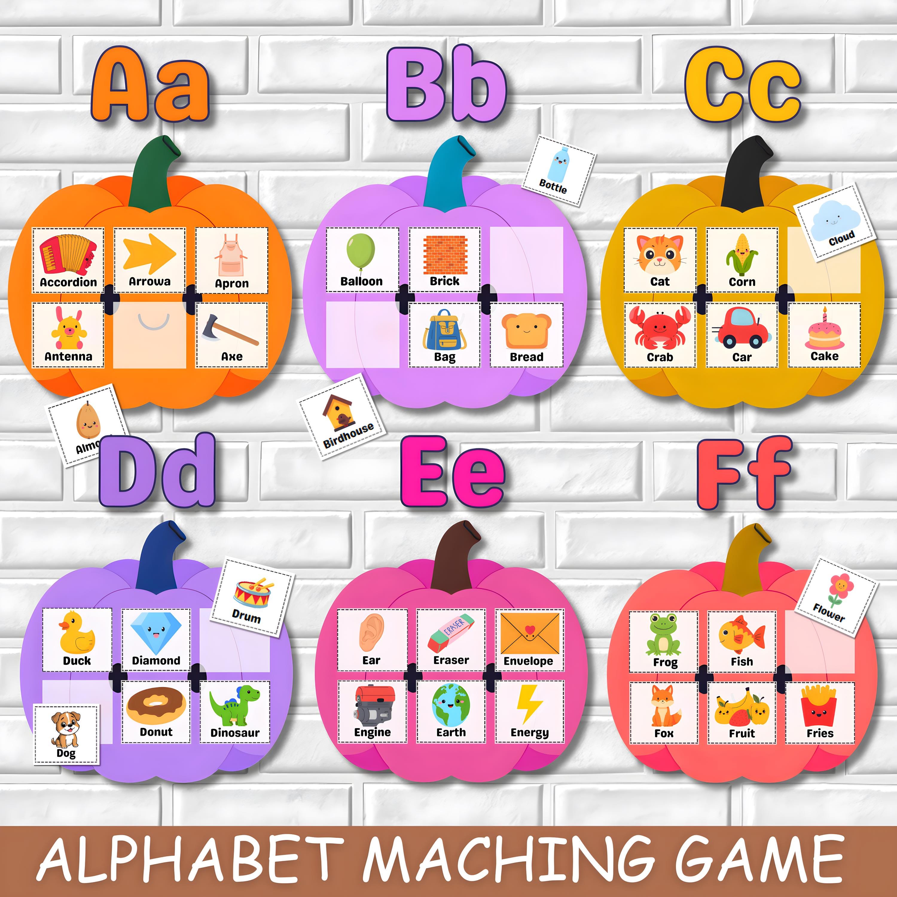 ABC Matching Activity for Kids, Homeschooler Curriculum, Pre-k ...