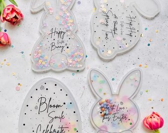 Easter Shaker Card Printable, Bunny Egg Confetti Money Gift Holder (PDF Download)