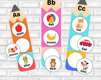 Alfabetsmatchningsspel, ABC Busy Book (digital nedladdning)