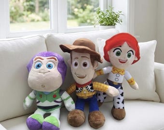 Toy Story Plush Doll Set – Woody, Buzz Lightyear & Jessie Soft Stuffed Toys | Toy Story Plushies | Cute Gift for Kids, Collectors
