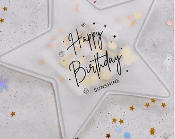 Birthday Money Card Printable, 5x5 Shaker Card Template, Gift Card Holder, DIY Money Gift, Instant Download, Happy Birthday Card