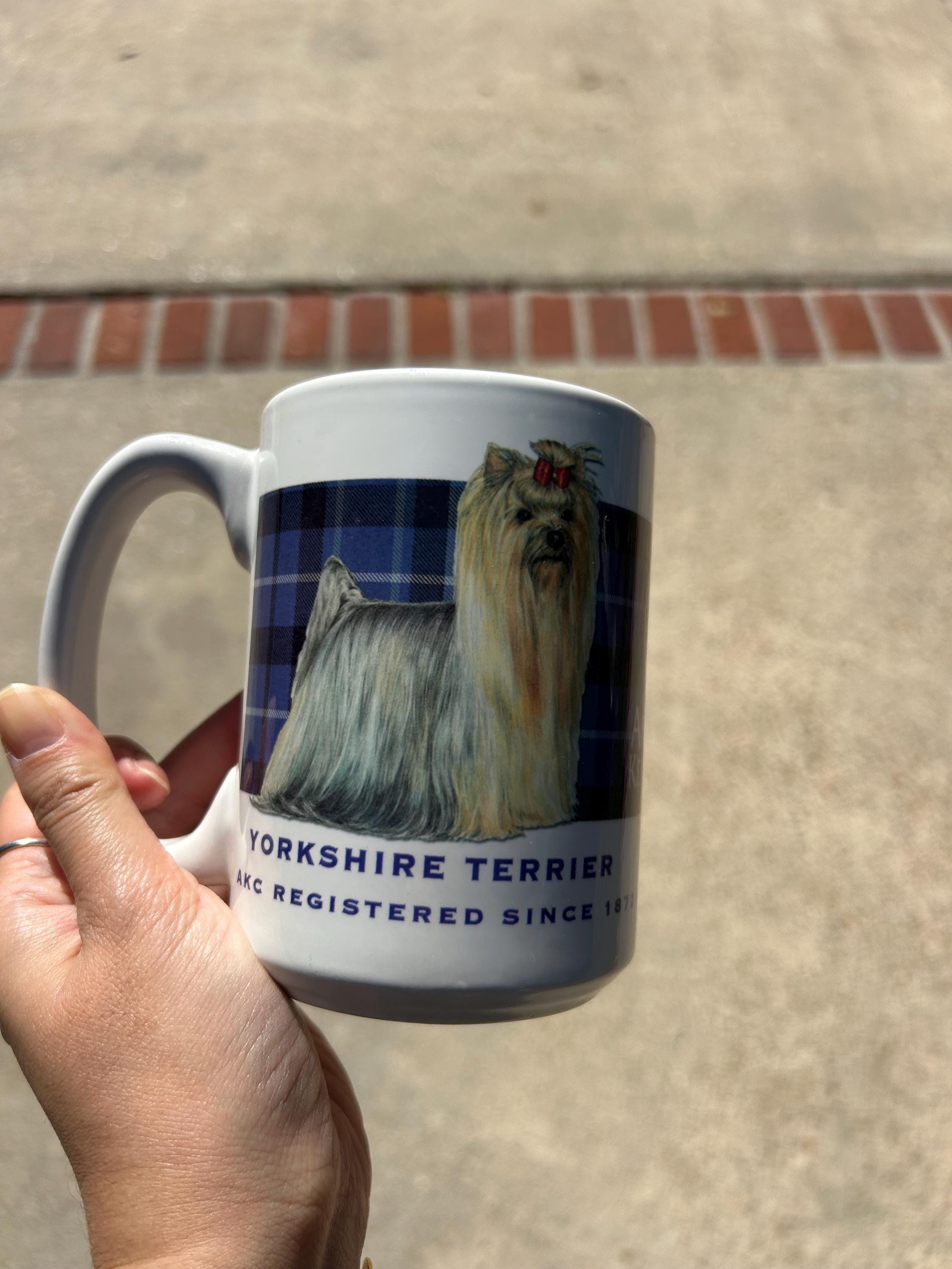 AKC Yorkshire Terrier Breed Mug  Rare Dog Fan Collectible