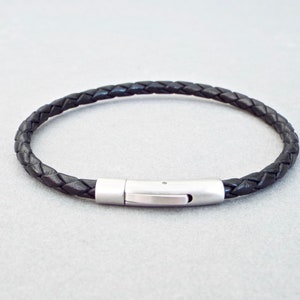 Mens Leather Bracelet, Braided Bracelet, Boyfriend Gift, Men's Leather Jewelry, Jewelry for Him image 8