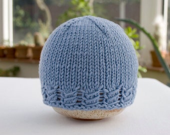Newborn Hat, Merino Wool, Take Home Outfit, Baby Photo Prop, hand made