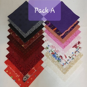 Charm square pack/3&quot; Fabric square pack/ 100 percent cotton squares/Quilting fabric squares
