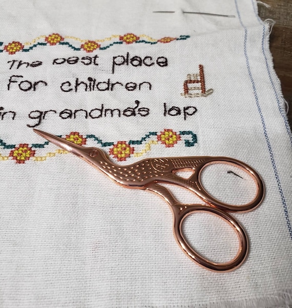 Gold Toned Stork Pelican Shaped Craft Scissors for Needlework, Embroidery, or Needlepoint Gold Toned Stork Pelican Shaped Craft Scissors for Needlework, Embroidery, or Needlepoint