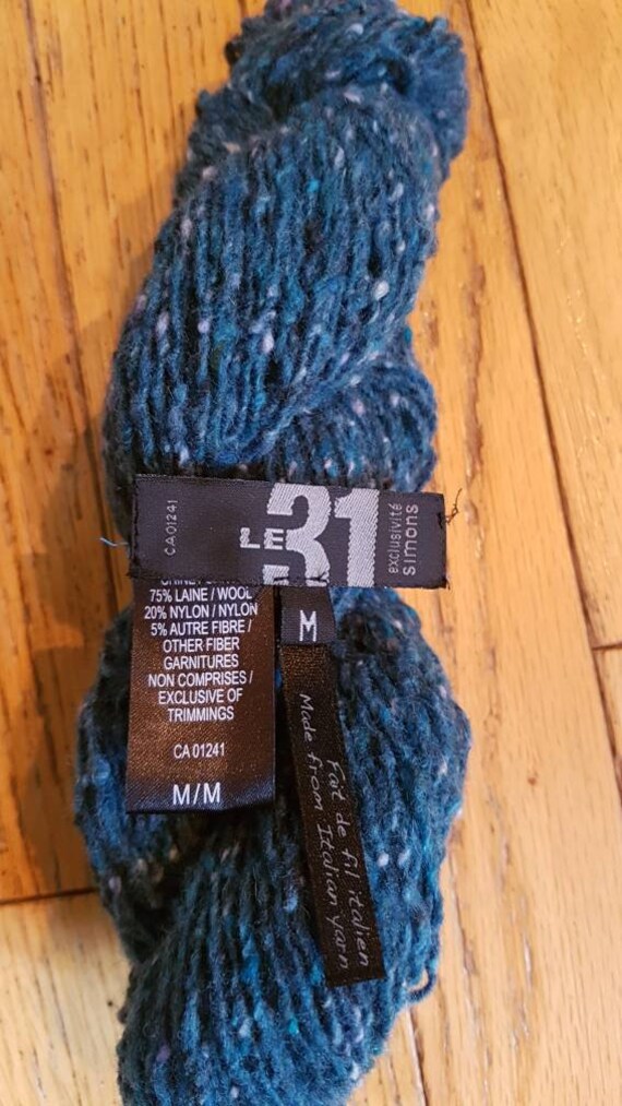 Blue Heather Tweed Yarn, Reclaimed DK Weight