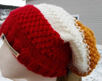 PATTERN: Team Colours Slouch Hat