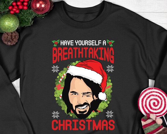 keanu reeves christmas sweater