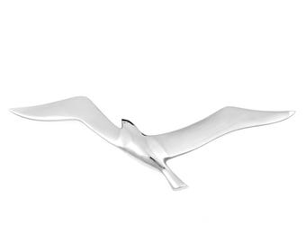 Fliegen Möwe Handgemachte Aluminium Metall Wand Kunst, Klein 27 cm