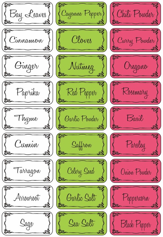 27 Custom Spice Labels Personalized Spice Labels Custom | Etsy
