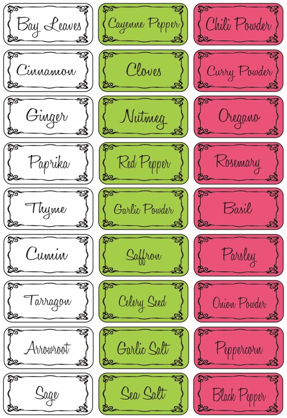 27 Custom Spice Labels Personalized Spice Labels Custom | Etsy