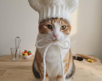 Pet Crochet Chef Hat