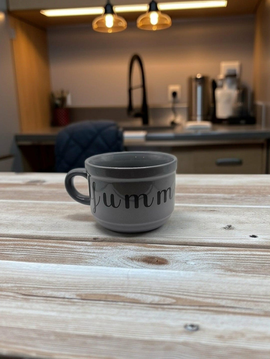 Handmade Ceramic Soup Bowl With Vinyl Design, Personalized Kitchen ...