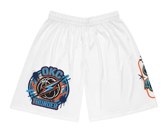 Graffiti Basketball Thunder Shorts | All-Over Print