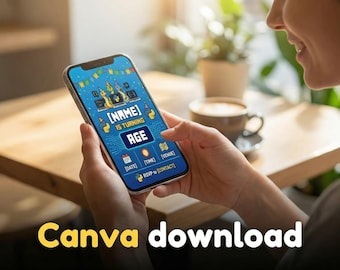 Editable Python Invitation, Python Birthday Invitation, Printable Birthday Party Invitations, Digital Bday Party Invite Template Coding