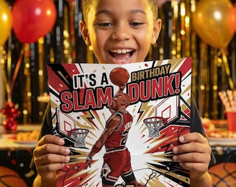 Editable Jordan Bulls Invitation, Jordan Bulls Birthday Invitation, Printable Birthday Party Invitations, Digital Basketball Canva Invite