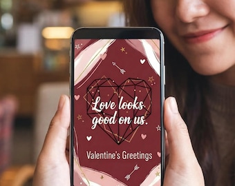 Valentine’s Day Printable Wall Art, Love Quote, Romantic Heart Poster, Modern Valentine Decor, Instant Download, Editable Template