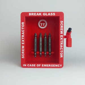 Juego de extractores de tornillos de emergencia, extractor magnético para tornillos rotos, regalo divertido para hombres para taller/garaje, incluye 4 brocas HSS