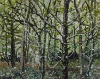 Peinture à l’huile originale sur toile d’arbres