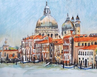 Venice a  Print From Original Mixed Media Work