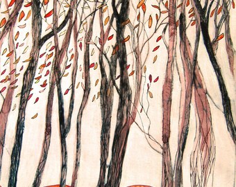 Autumn Trees Print giclee From an Original Painting