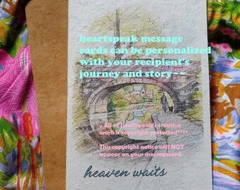 heaven waits .../ walking a  dog / journey shared/ storybook/choose any image/sentimental/personalize/unique empathy condolence pet poem