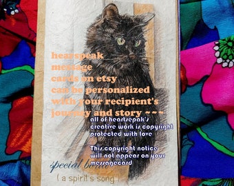 special bond  .../ black cat/ choose an image/sentimental/personalize/unique empathy condolence pet poem