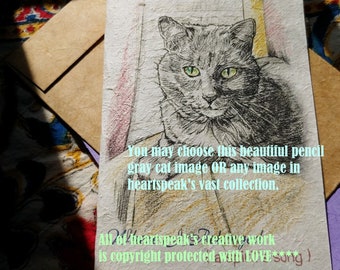 just one day more ....personalize/choose an image/ cat drawing/ cat poem/sentimental cards/unique empathy condolence cards pet poem