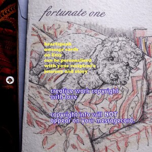 fortunate one..personalize / labradoodle / love my labradoodle/ storybook /rainbow bridge /unique empathy condolence/pet sympathy/pet cards