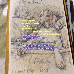 muchly adored / weimaraner cards/love my Weimaraner/personalize/ storybook /sentimental /unique empathy condolence/pet sympathy/pet cards
