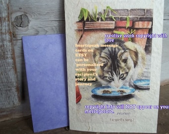 rescue...( a spirit's song ) calico cat/ love my cat/storybook/sentimental /unique empathy condolence/pet sympathy/pet card pet poem