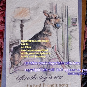 before the day is over/personalize / pembroke corgi / I love my Corgi/storybook / rainbow bridge /unique empathy condolence/pet sympathy