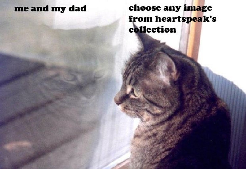 me and my dad...personalize / cat dad/ love my cat/ sentimental/storybook/Father's Day /unique empathy condolence/pet cards/pet sympathy image 1