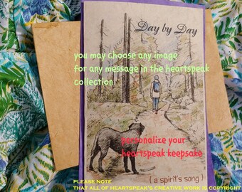 day by day ... personalize/ journey shared/ storybook/choose any image/sentimental/personalize/unique empathy condolence pet poem