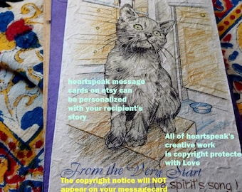 from the very start....personalize/ kitten /kitten in kitchen/ comforting/storybook/sentimental /unique empathy condolence pet poem