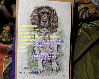 sweet personality  /personalize/ brown english springer spaniel  / black english springer /storybook /unique empathy condolence /