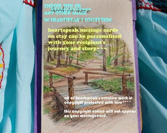 across a bridge.... /canine or feline /personalize/ storybook/sentimental /unique empathy condolence/pet sympathy/pet cards