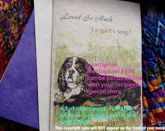 Loved So Much....personalize/King Charles Spaniel//storybook/sentimental/pet sympathy/ empathy/ journey/love dog/Emotional