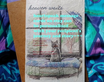 heaven waits .../ cat in window /choose any image/sentimental/personalize/unique empathy condolence pet poem