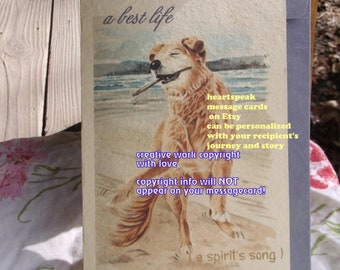 old/senior dog /a best life...personalize/ golden retriever cards/ storybook/sentimental /unique empathy condolence/pet poem
