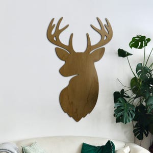 Deer Head Wooden Cut Out, Deer Head Wood Wall Decor Frame, Deer Head Wood Wall Decor, Wood Deer Head Wall Decor, Wooden Deer Head Wall Cut
