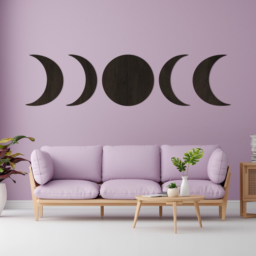 Moon Phase Wall Decor, Moon Phase Wall Hanging, Moon Phase Wooden Wall ...