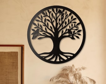 Round Tree Wall Decor, Tree of Life Wall Art, Wooden Tree Wall Art, Tree Wood Wall Art, Tree of Life Wall Art, Tree of Life Wall Hanging
