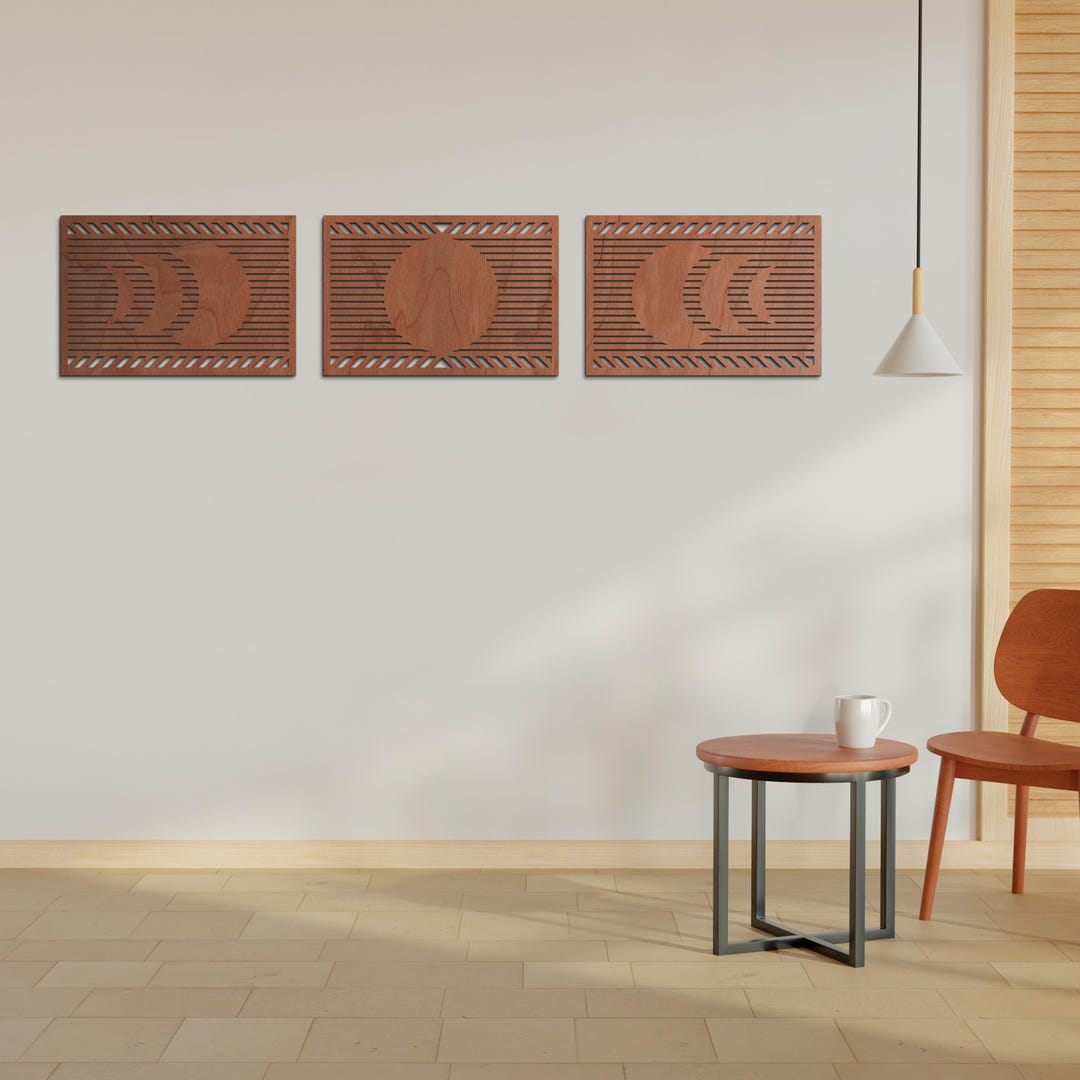 Moon Phase Wall Decor, Moon Phase Wooden Wall Art, Moon Phase Wall ...